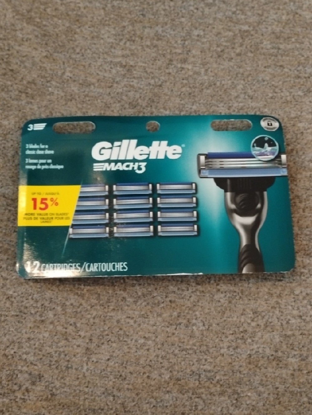 Gillette Mach3 Razor Blade Cartridges - Teal Replacement Pack